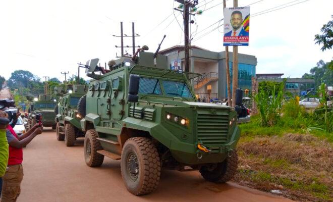 Uganda abductions The army on the streets on Kampala, Uganda in May 2021. Credit: Bobi Wine.