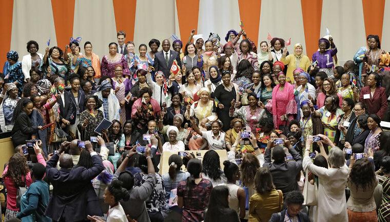 Maputo Protocol Female leaders at the UN headquarters in 2017. Credit: UN Women/Ryan Brown.