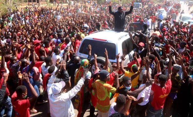 Main opposition candidate Hakainde Hichilema on the campaign trail ahead of Zambia's elections on 12 August. Credit: UPND.