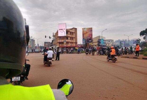 In Kampala at an e-mobility parade in November 2021. Credit: Tom Courtright.