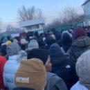 Refugees from Ukraine at the Polish border on 27 February 2022. Credit: Alexander Somto (Nze) Orah.
