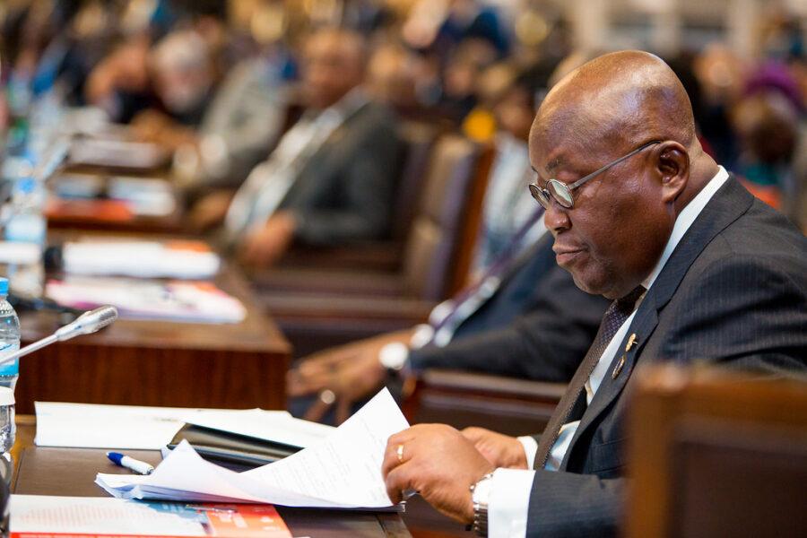Despite billions in aid over decades, the rise in living standards in Africa has been meagre. Some presidents, like Nana Akufo-Addo of Ghana (pictured), are calling for countries to move "beyond aid". Credit: Paul Kagame.