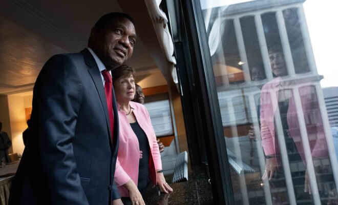 President Hakainde Hichilema visiting the IMF in New York in September 2022. Credit: IMF Photo/Kim Haughton.