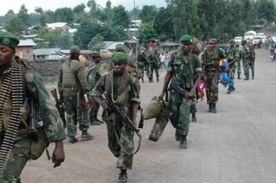 The Congolese National Armed Forces (FARDC) reinforce their positions around Goma following a second day (21 May 2013) of fighting against M23 elements in the town of Mutaho, about 10 km from Goma.