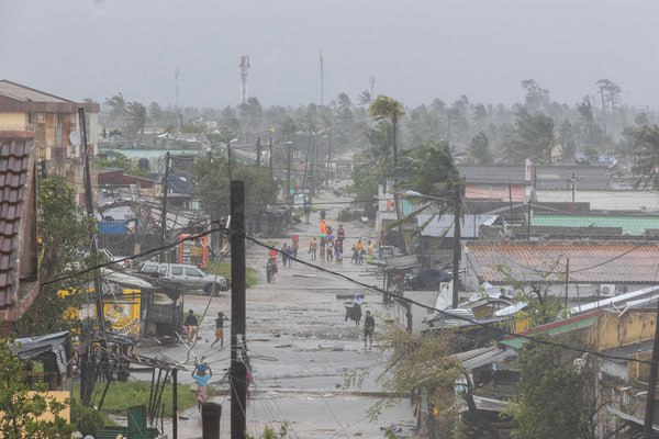 The scene from the city of Quelimane in Mozambique after Cyclone Freddy struck on 11 March. Credit: UNICEF.
