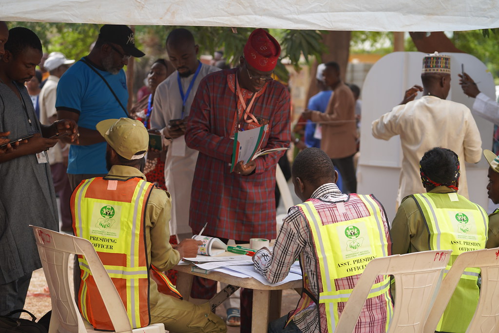 In the midst of the violence in northeastern Nigeria, INEC established 61 voting centres as a safer alternative for IDPs in camps in Zamfara to vote. Photo courtesy: Commonwealth Observer Group 2023.