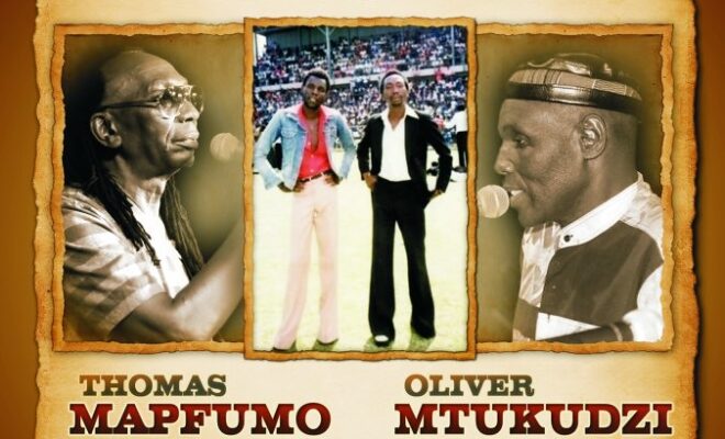 Poster of the legendary Thomas Mapfumo/Oliver Mtukudzi concerts in 2013. Image courtesy: Diana Jeater.