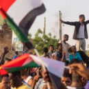 Protestors in Khartoum celebrating the fall of Omar al-Bashir, July 2019. Courtesy: Prachatai