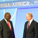 Challenges for South Africa. President Cyril Ramaphosa of South Africa meets President Vladimir Putin of Russia at the Russia-Africa Summit in Sochi in 2019. Credit: GovernmentZA.