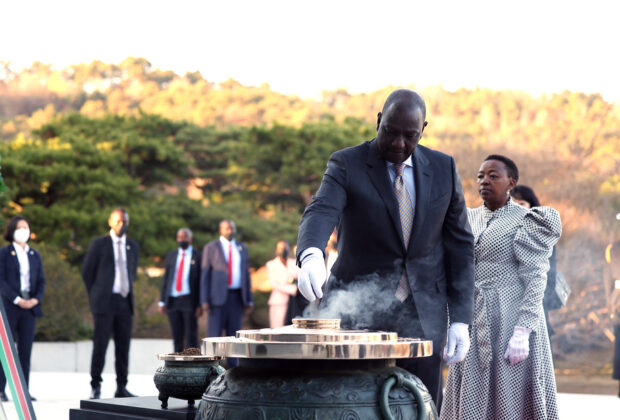 Kenya's President William Ruto, who is calling for a change of narrative at the Africa Climate Summit, on a visit to South Korea. Credit: KOCIS/Jeon Han.