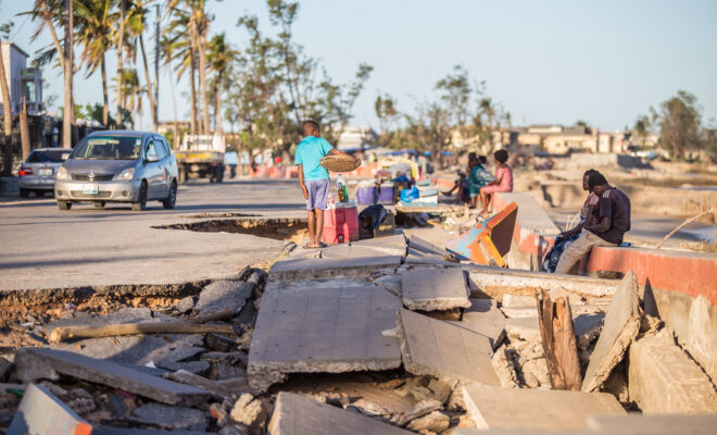 In 2019, Cyclone Idai killed more than 1,000, particularly affecting Beira in Mozambique. Credit: World Bank / Sarah Farhat.