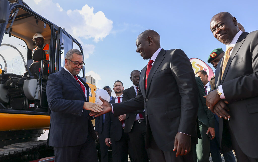Kenya's President Ruto, meeting with then UK Foreign Secretary James Cleverly, says green growth will combat climate change but it is only solutions like reparations, carbon taxes, cancelling debt, and regional integration will help. Credit: Simon Dawson/No 10 Downing Street.