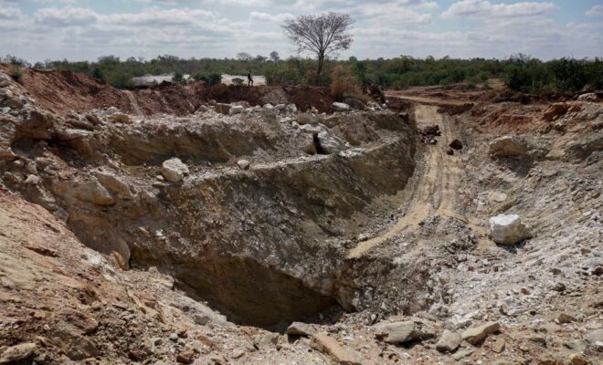 Environmental degradation caused by lithium mining in Mudzi district, Zimbabwe. Credit: Linda Mujuru/GPJ.