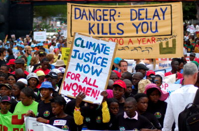 Though fairly new, legal cases can be an important way to access climate justice, especially for women. Credit: Speak Your Mind/Julian Koschorke