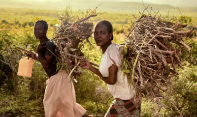 CAADP. Women in Ethiopia carrying wood. Credit: Rod Waddington.