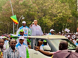 President Denis Sassou Nguesso during the presidential campaign.