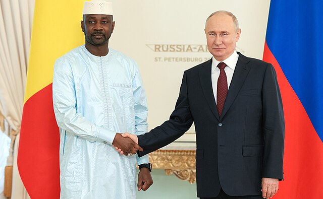 The President of Mali Assimi Goïta with Russian President Vladimir Putin (2023).