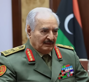 Khalifa Haftar commands the Libyan National Army.