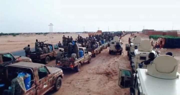 SAF reinforcements approaching Khartoum at the start of the current war in Sudan (2023).